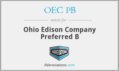 OEC PB - Ohio Edison Company Preferred B